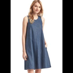 GAP A-line sleeveless denim dress